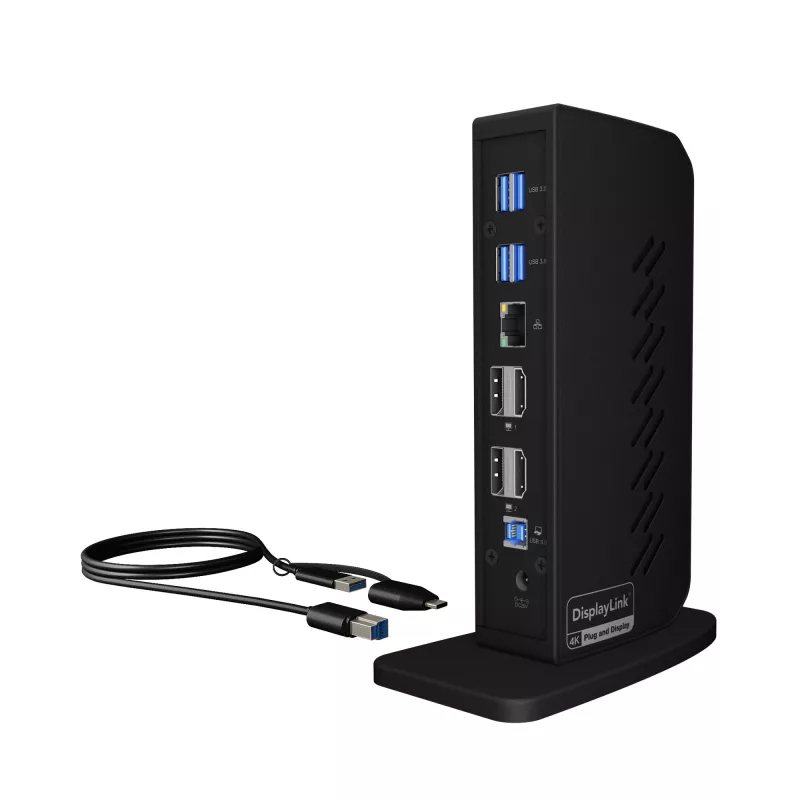 ICY BOX IB-DK2252AC Juhtmega USB 3.2 Gen 1 (3.1 Gen 1) USB-C Must