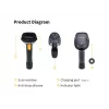 Equip juhtmevaba 2D kaherežiimiline 2,4 GHz + Bluetooth vöötkoodiluger koos alusega