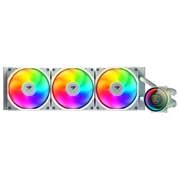COUGAR CPU Vesijahutus, Poseidon Elite 360, ARGB, Valge, kõik-ühes vedelikjahuti, 12 cm, 500 RPM, 2200 RPM, Valge