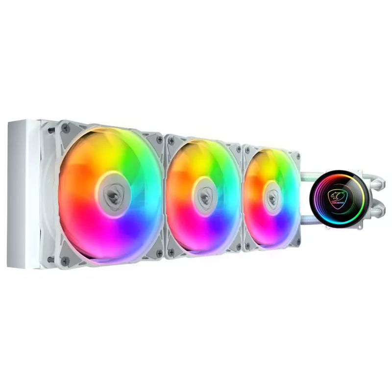COUGAR CPU Vesijahutus, Poseidon Elite 360, ARGB, Valge, kõik-ühes vedelikjahuti, 12 cm, 500 RPM, 2200 RPM, Valge