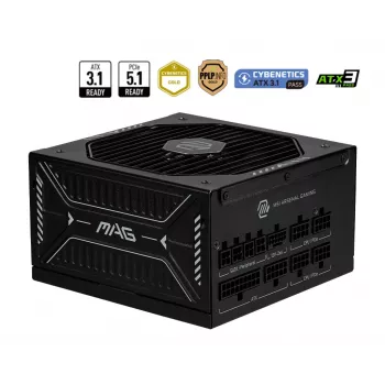 MSI MAG A850GLS PCIE5 toiteplokk 850 W 24-pin ATX ATX Must