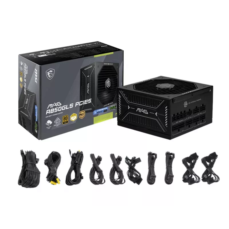 MSI MAG A850GLS PCIE5 toiteplokk 850 W 24-pin ATX ATX Must