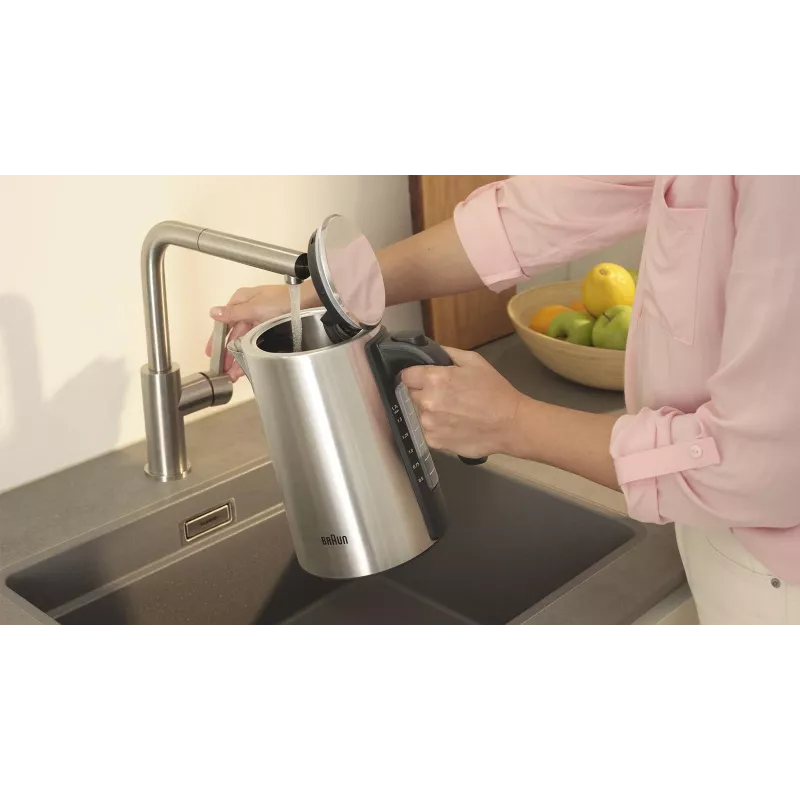 Braun WK 5205 BK elektriline veekeetja 1,7 L 2200 W must, roostevaba teras