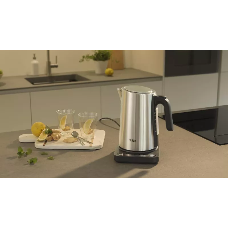 Braun WK 5205 BK elektriline veekeetja 1,7 L 2200 W must, roostevaba teras