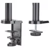 Manhattan Dual Desk Mount for TV & Monitors (Full Motion Gas Spring), ekraanidele 10–27 tolli, klambri- või rõngaskinnitus, VESA ühilduvus: 75x75 ja 100x100 mm – kontrollige ekraani tagaküljel olevate nelja kinnitusava mõõtmeid, et veenduda sobivuses, max 8 kg (ühele)