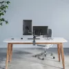 Manhattan Dual Desk Mount for TV & Monitors (Full Motion Gas Spring), ekraanidele 10–27 tolli, klambri- või rõngaskinnitus, VESA ühilduvus: 75x75 ja 100x100 mm – kontrollige ekraani tagaküljel olevate nelja kinnitusava mõõtmeid, et veenduda sobivuses, max 8 kg (ühele)
