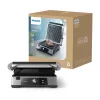 Philips 5000 seeria kontaktgrill, alumiinium, ristkülikukujuline, pöörlev, 200 °C, hingedega kaas, lukustatav kaas, 180°