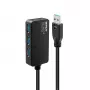 Lindy 10m USB 3.0 Active Extension Pro Hub, USB 3.2 Gen 1 (3.1 Gen 1) Type-A, USB 3.2 Gen 1 (3.1 Gen 1) Type-A, 5000 Mbit/s, must, plastik, ümarkaabel