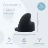 R-Go Tools Ergonoomiline hiir R-Go HE Break koos pausitarkvaraga, suur (käe suurus ≥ 185 mm), vasakukäeline, Bluetooth, must