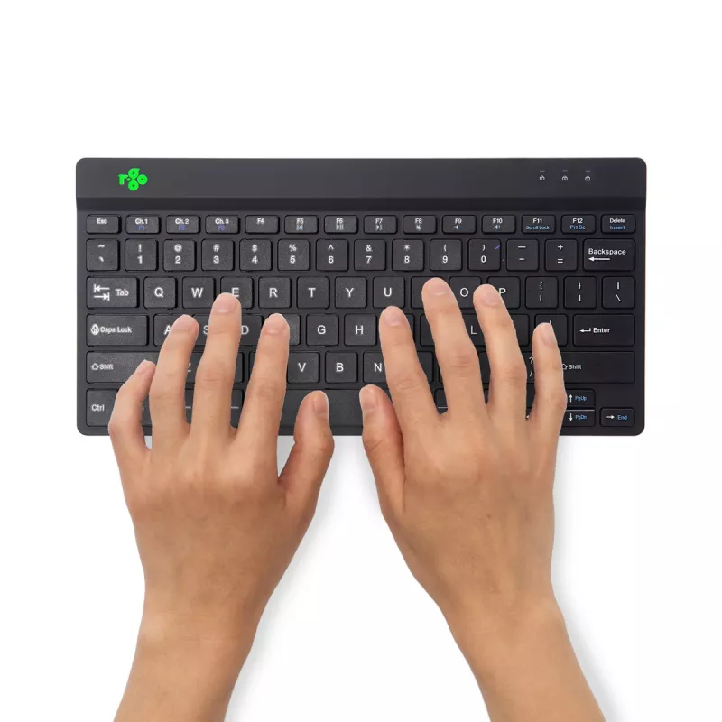 R-Go Tools Ergonoomiline klaviatuur R-Go Compact Break, kompaktne klaviatuur pausitarkvaraga, QWERTY (US), Bluetooth, must