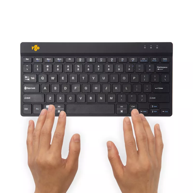 R-Go Tools Ergonoomiline klaviatuur R-Go Compact Break, kompaktne klaviatuur pausitarkvaraga, QWERTY (US), Bluetooth, must