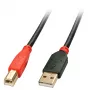 Lindy 10m USB 2.0 tüüp A-B aktiivkaabel, 10 m, USB A, USB B, USB 2.0, isane/isane, must, punane