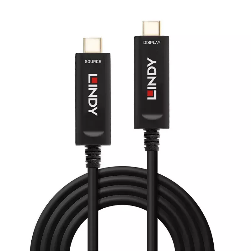 Lindy 15 m fiiberoptiline hübriid-USB-C-kaabel, ainult audio/video