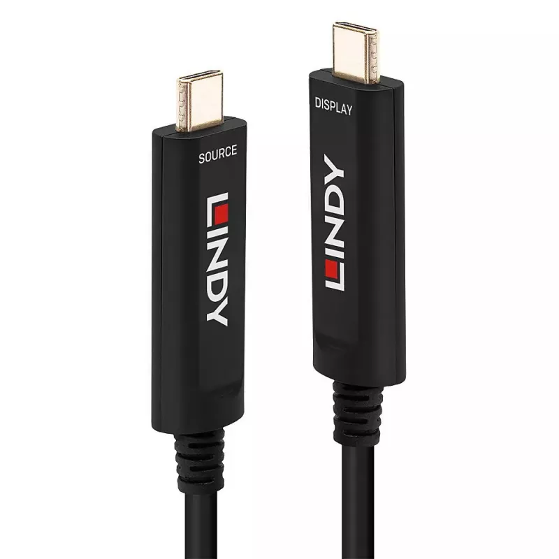 Lindy 15 m fiiberoptiline hübriid-USB-C-kaabel, ainult audio/video