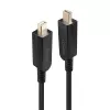 Lindy 10 m fiiberoptiline hübriid-Mini DisplayPort 1.4 kaabel eemaldatavate DP-pistikutega