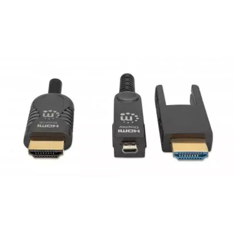 HDMI-Micro-HDMI-kaabel Manhattan 30m 4K@60Hz Aktiivne Kullatud