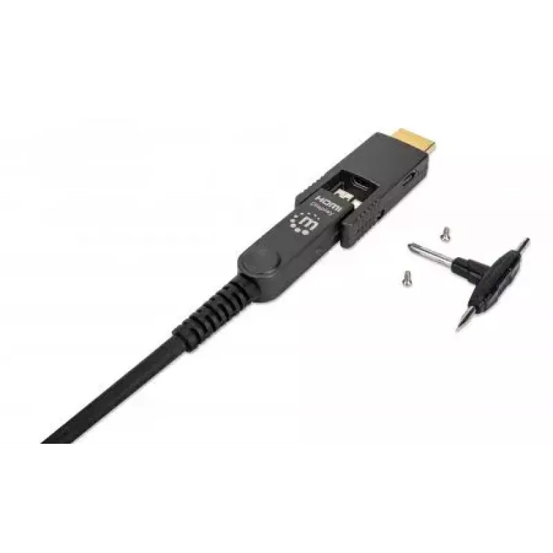 HDMI-Micro-HDMI-kaabel Manhattan 30m 4K@60Hz Aktiivne Kullatud