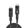Lindy 50m fiiberoptiline hübriid Mini DisplayPort 1.4 kaabel eemaldatavate DP-pistikmikega