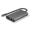 Lindy DST-Mini XT, USB-C sülearvuti mini dokkimisjaam ühe (4K) või kahe (Full HD) ekraaniga ja 100 W läbiva laadimisega