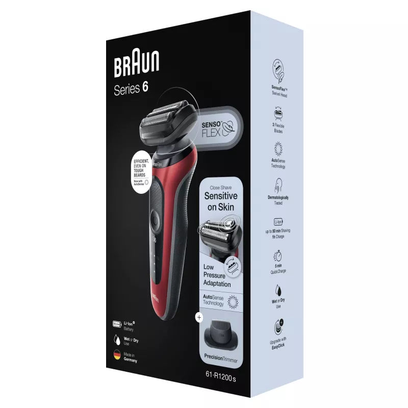 Fooliumhabemenuga Braun Series 6 61-R1200s SensoFlex SensoFoil must punane