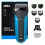 Braun Series 3 310BT foolhabeajam habemenuga trimmerega, musta ja sinise viimistlusega
