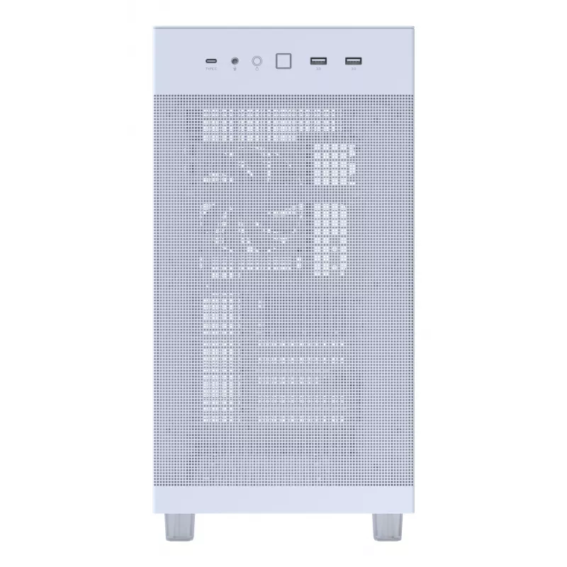 PC korpus ASUS PRIME AP303 TG valge — ATX/Micro-ATX/Mini-ITX, karastatud klaas, USB-C, 360 mm GPU tugi