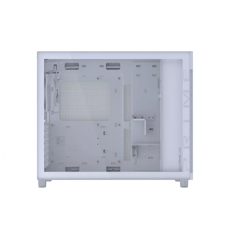 PC korpus ASUS PRIME AP303 TG valge — ATX/Micro-ATX/Mini-ITX, karastatud klaas, USB-C, 360 mm GPU tugi