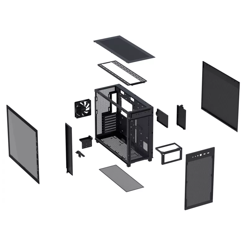 ASUS PRIME AP303 TG Must, PC, Must, micro ATX, Mini-ITX, ATX, 16.5 cm, 36 cm, 18 cm