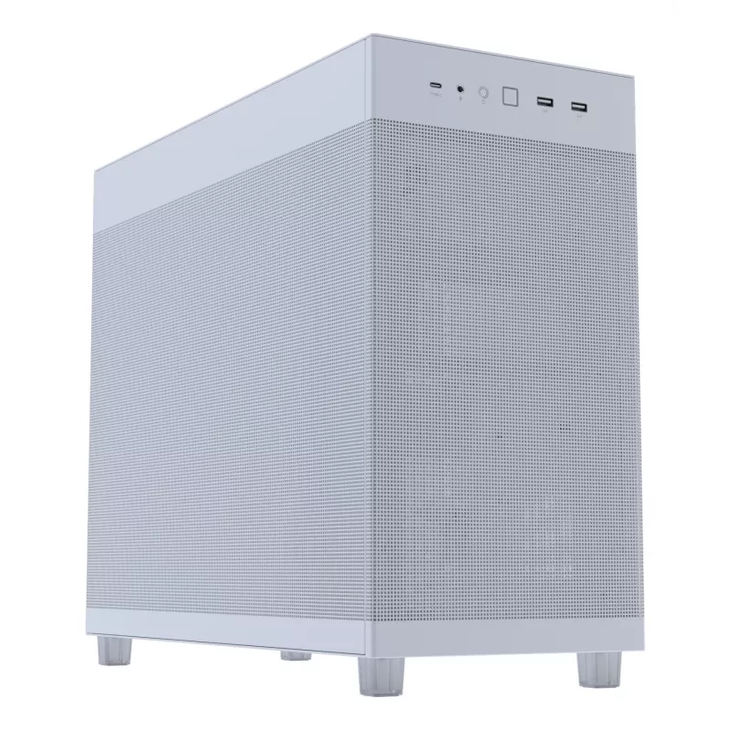 PC korpus ASUS PRIME AP303 Mesh Midi Tower valge — ATX/Micro ATX/Mini-ITX, GPU kuni 36 cm, PSU kuni 18 cm, protsessori jahuti kõrgus 16,5 cm