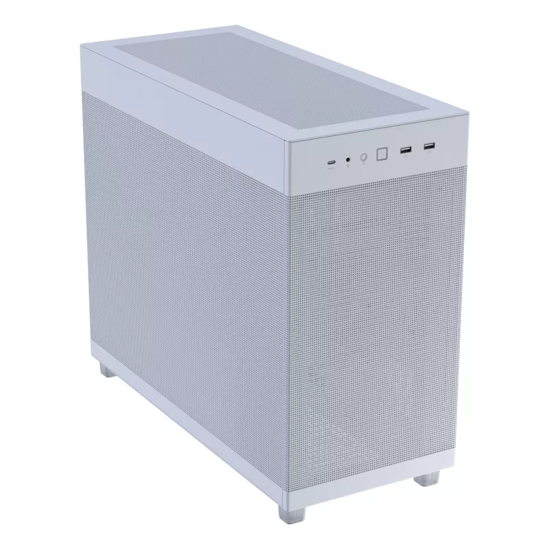 PC korpus ASUS PRIME AP303 Mesh Midi Tower valge — ATX/Micro ATX/Mini-ITX, GPU kuni 36 cm, PSU kuni 18 cm, protsessori jahuti kõrgus 16,5 cm