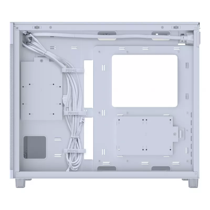 PC korpus ASUS PRIME AP303 Mesh Midi Tower valge — ATX/Micro ATX/Mini-ITX, GPU kuni 36 cm, PSU kuni 18 cm, protsessori jahuti kõrgus 16,5 cm