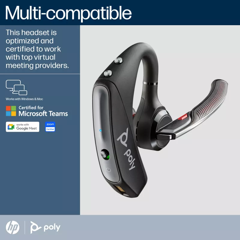 Peakomplekt Poly Voyager 5200 USB-A Bluetooth-peakomplekt + BT700 adapter