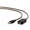 GEMBIRD aktiivne USB 2.0 pikenduskaabel, 10 m, must
