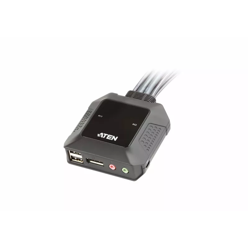KVM-lüliti ATEN CS22DP-AT 2-pordiline USB DisplayPort, 4K@30Hz, USB-A konsool, heli, 1,2 m kaabel