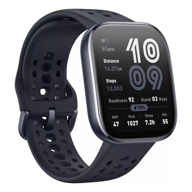 Amazfit Bip 6 Must 5 cm (1.97 tolli) AMOLED Digitaalne 390 x 450 pikslit Puutetundlik GPS (satelliit)