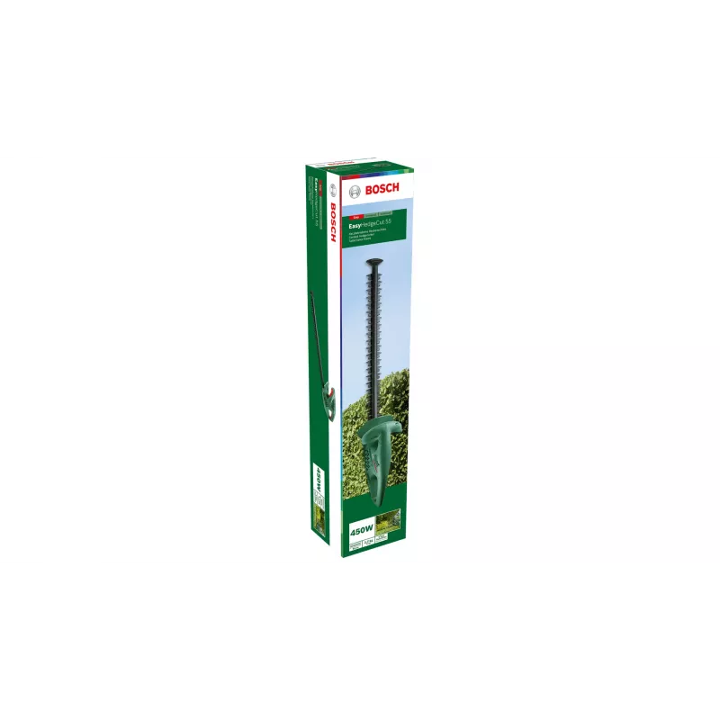 Heki lõikur Bosch Easy HedgeCut 55 — 55 cm tera, 450 W, 3.4 kspm, 2.7 kg