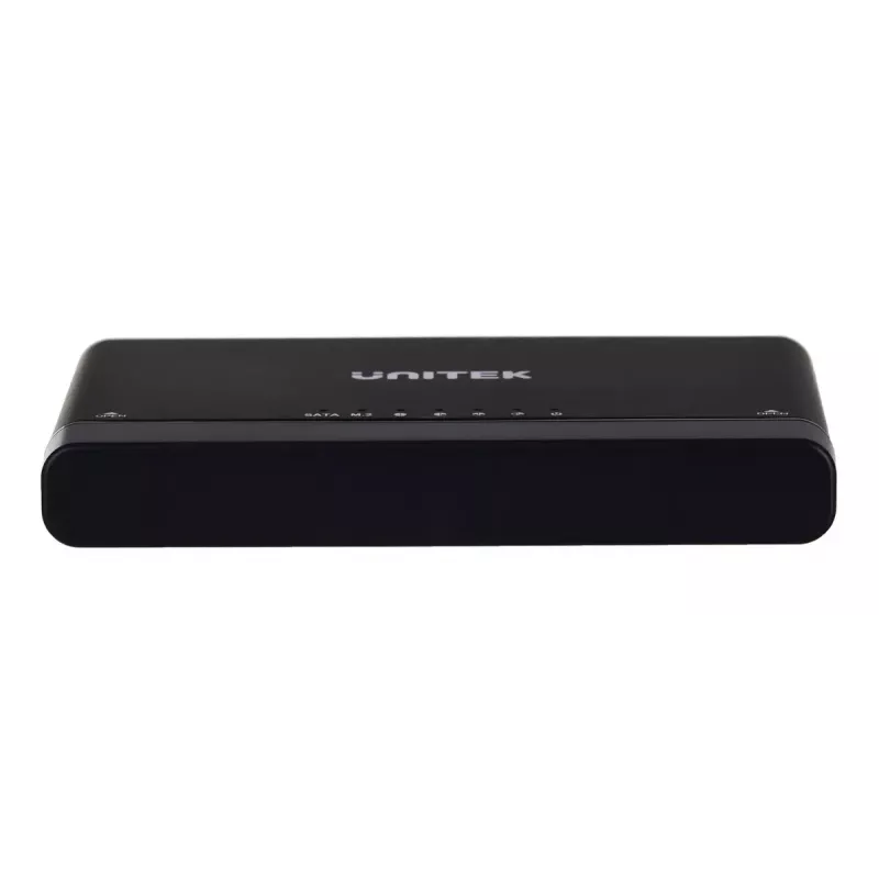 USB-C jaotur Unitek S1222A SolidForce+ — HDMI 4K, Ethernet, SATA III, 10 Gbit/s, alumiiniumkorpus, must