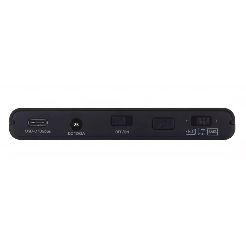 USB-C jaotur Unitek S1222A SolidForce+ — HDMI 4K, Ethernet, SATA III, 10 Gbit/s, alumiiniumkorpus, must