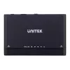 USB-C jaotur Unitek S1222A SolidForce+ — HDMI 4K, Ethernet, SATA III, 10 Gbit/s, alumiiniumkorpus, must