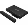 USB-C jaotur Unitek S1222A SolidForce+ — HDMI 4K, Ethernet, SATA III, 10 Gbit/s, alumiiniumkorpus, must