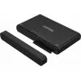 USB-C jaotur Unitek S1222A SolidForce+ — HDMI 4K, Ethernet, SATA III, 10 Gbit/s, alumiiniumkorpus, must