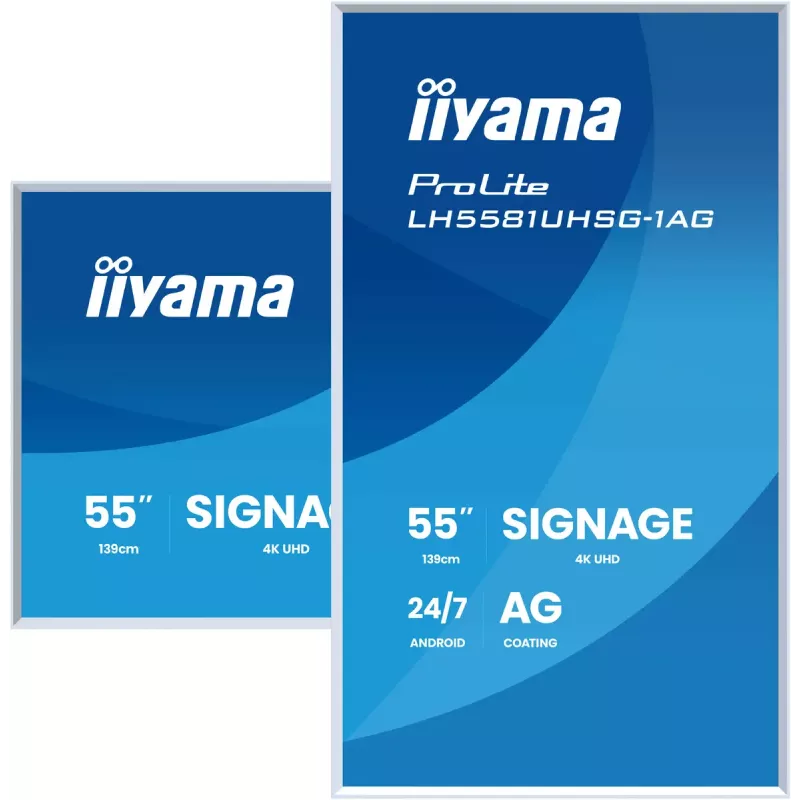Monitor iiyama LH5581UHSG-1AG 54.6 tolli interaktiivne lameekraan 4K Ultra HD 3840 x 2160