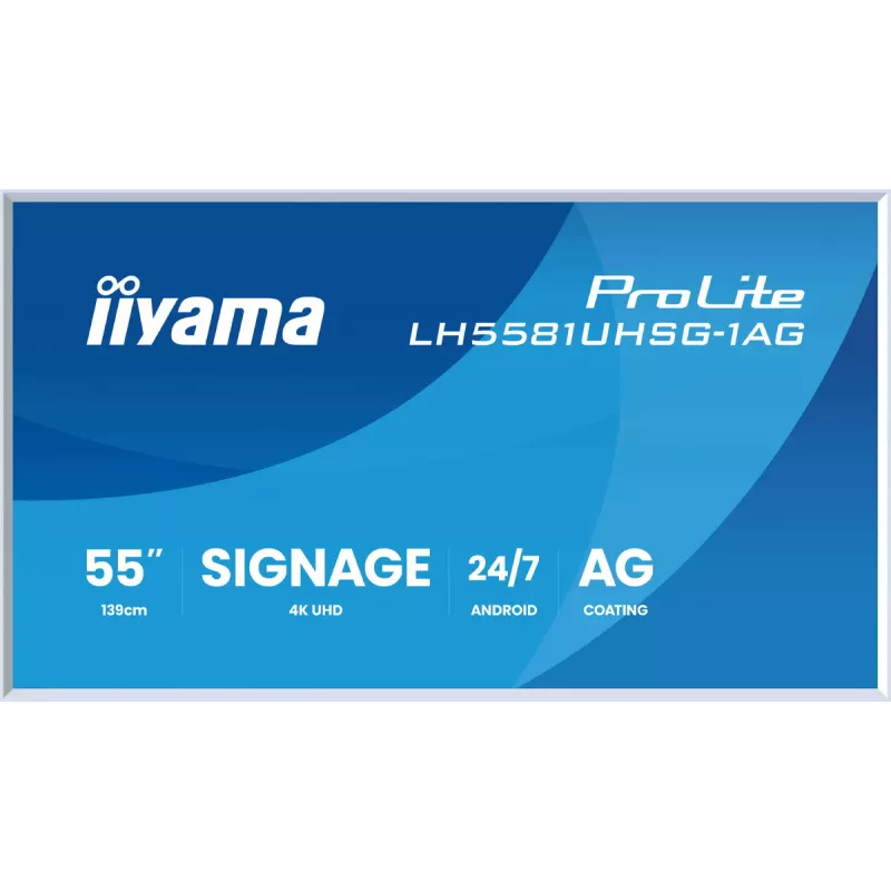 Monitor iiyama LH5581UHSG-1AG 54.6 tolli interaktiivne lameekraan 4K Ultra HD 3840 x 2160