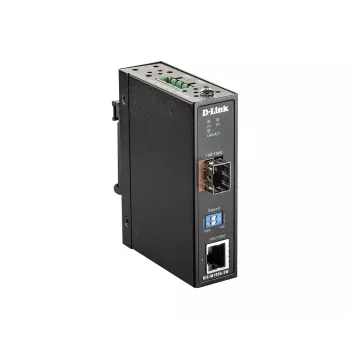 D-Link 100/1000 Mbps SFP-le tööstuslik meediamuundur töötemperatuurivahemikuga -40 kuni 70 °C