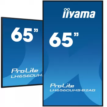 iiyama LH6560UHS-B2AG Signage-ekraan digitaalne A-tahvel 163,8 cm (64,5 tolli) LED Wi-Fi 500 cd/m² 4K Ultra HD Must Sisseehitatud protsessor Android 11 24/7