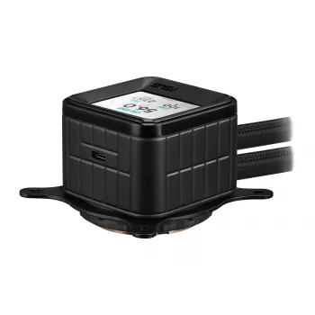 Mitmeühes vedelikjahutus ASUS Prime LC 360 ARGB LCD — 360 mm radiaator, 3x 120 mm ventilaatorit, LCD, PWM, must
