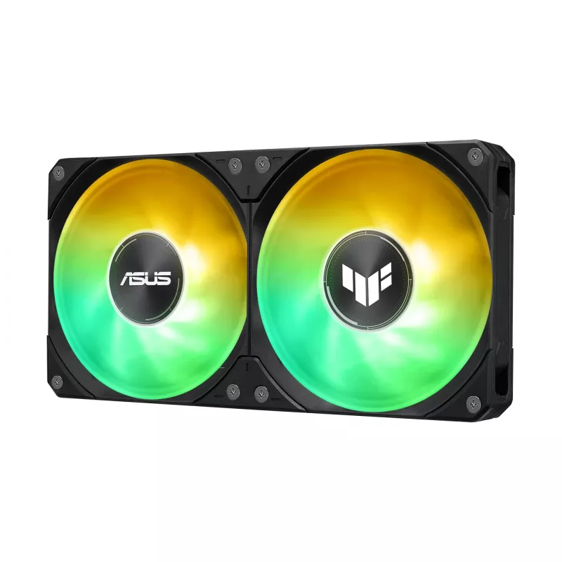Universaalne vedelikjahuti ASUS TUF GAMING LC III 240 ARGB — 240 mm radiaator, 2 x 120 mm ARGB ventilaatorit, pesa AM5 tugi, must