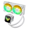 Vedelikjahutuskomplekt ASUS TUF GAMING LC III 240 ARGB WHT – 240 mm radiaator, 2x 120 mm ventilaatorit, PWM, valge