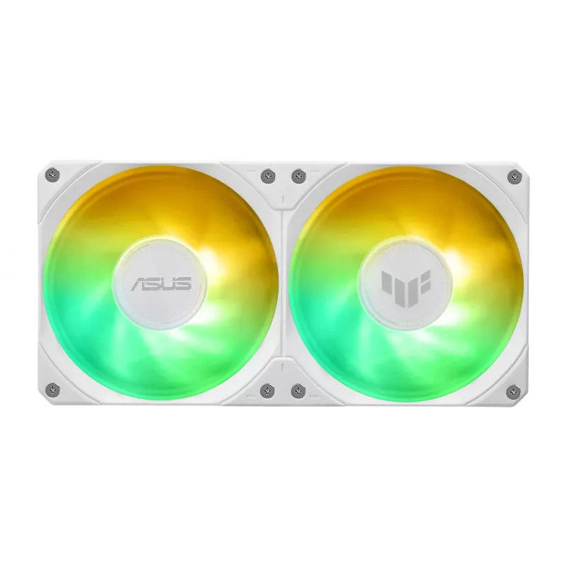 Vedelikjahutuskomplekt ASUS TUF GAMING LC III 240 ARGB WHT – 240 mm radiaator, 2x 120 mm ventilaatorit, PWM, valge