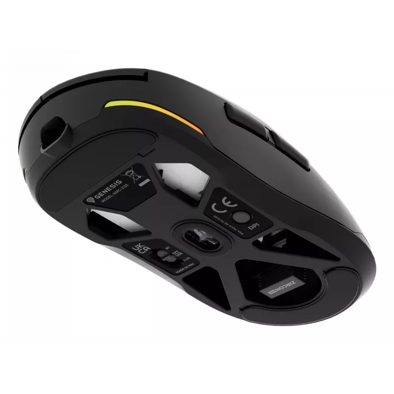 GENESIS NMG-2193 hiir Mängimine Mõlemakäeline Bluetooth + USB USB-C Optiline 26000 DPI